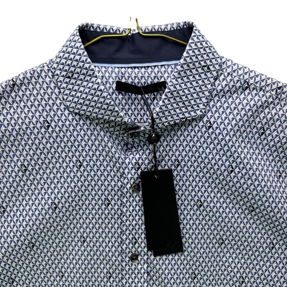 Greyson Other - Greyson Dress Shirt Mens Large Blue Woodward Diamonds All Day Button Down NWT